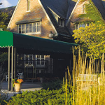 The front entrance to the American Club,, Kohler, Wisconsin, site of the First National Conference