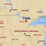 Location of Cook, Minnestora