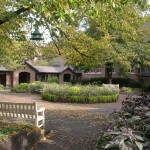 One of the garden settings at the American Club, Kohler, Wisconsin, site of the First National Conference